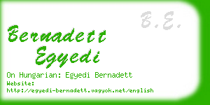 bernadett egyedi business card